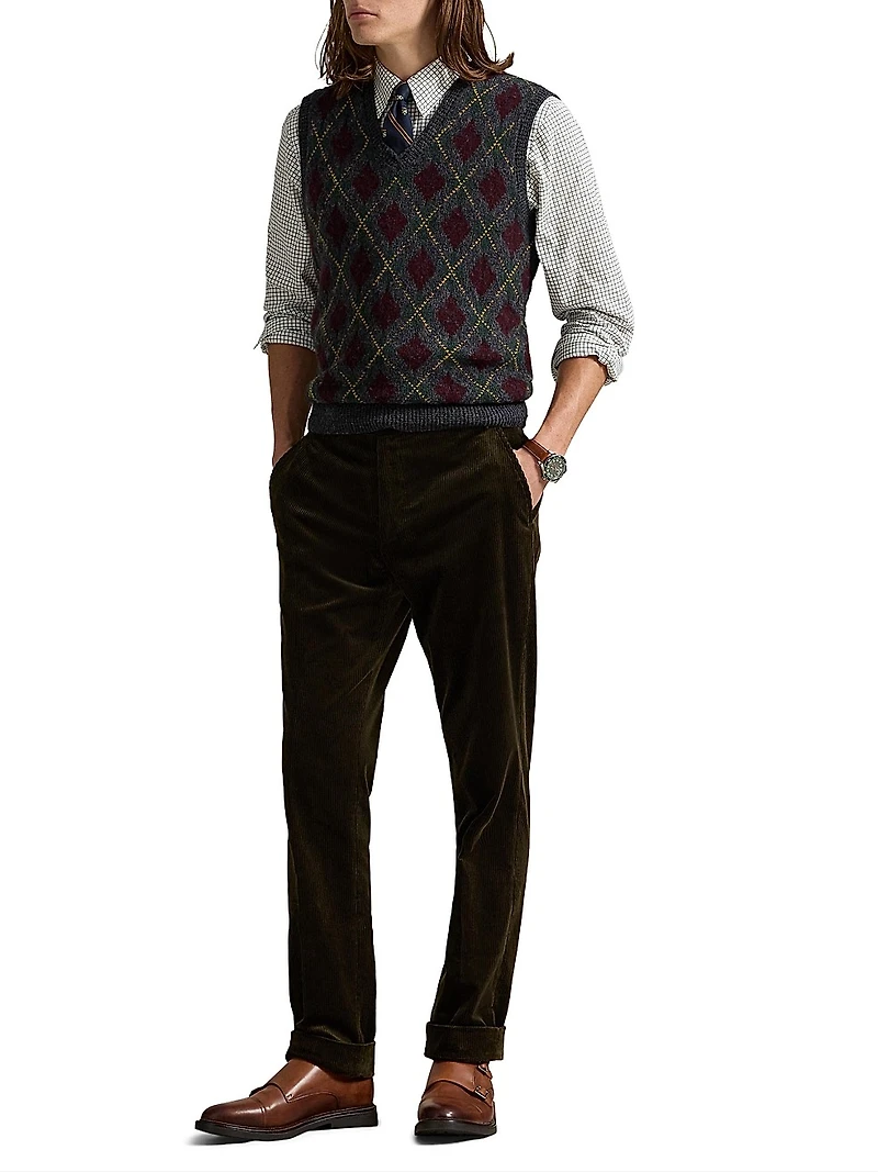 Argyle Wool-Cashmere Vest