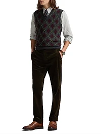 Argyle Wool-Cashmere Vest