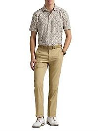 Airflow Floral Jersey-Knit Polo Shirt