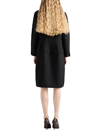 Chevron Wool Dress With Belt