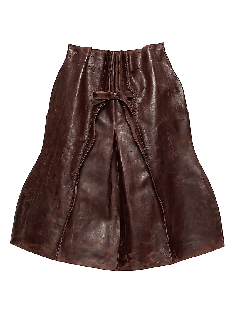 Leather Midi Skirt