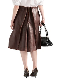 Leather Midi Skirt