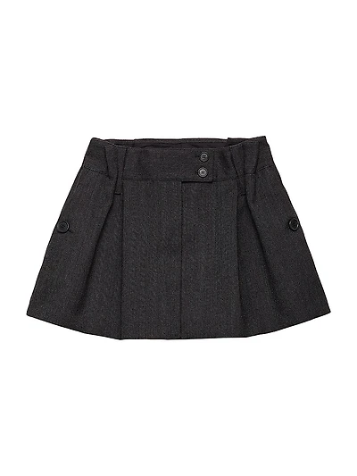 Chevron Wool Mini Skirt