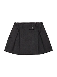 Chevron Wool Mini Skirt
