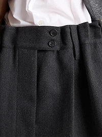 Chevron Wool Mini Skirt