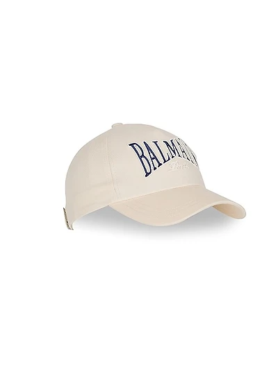 College Emblem Cotton Baseball Cap