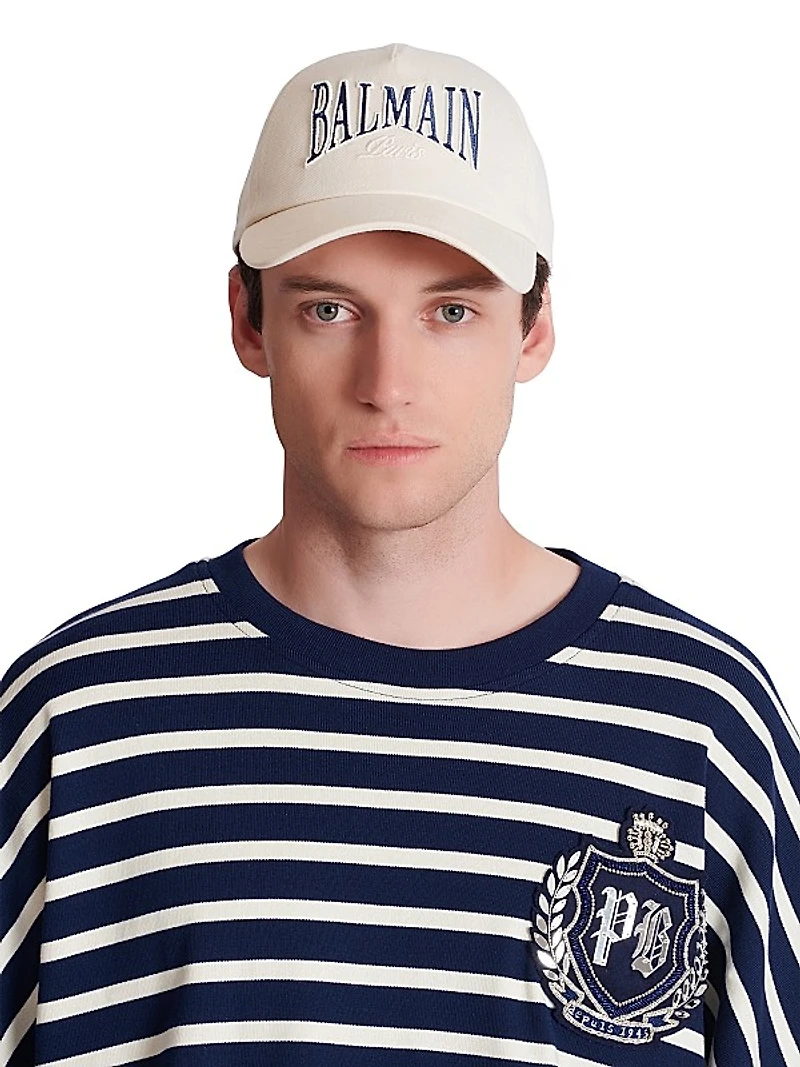 College Emblem Cotton Baseball Cap