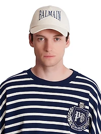 College Emblem Cotton Baseball Cap