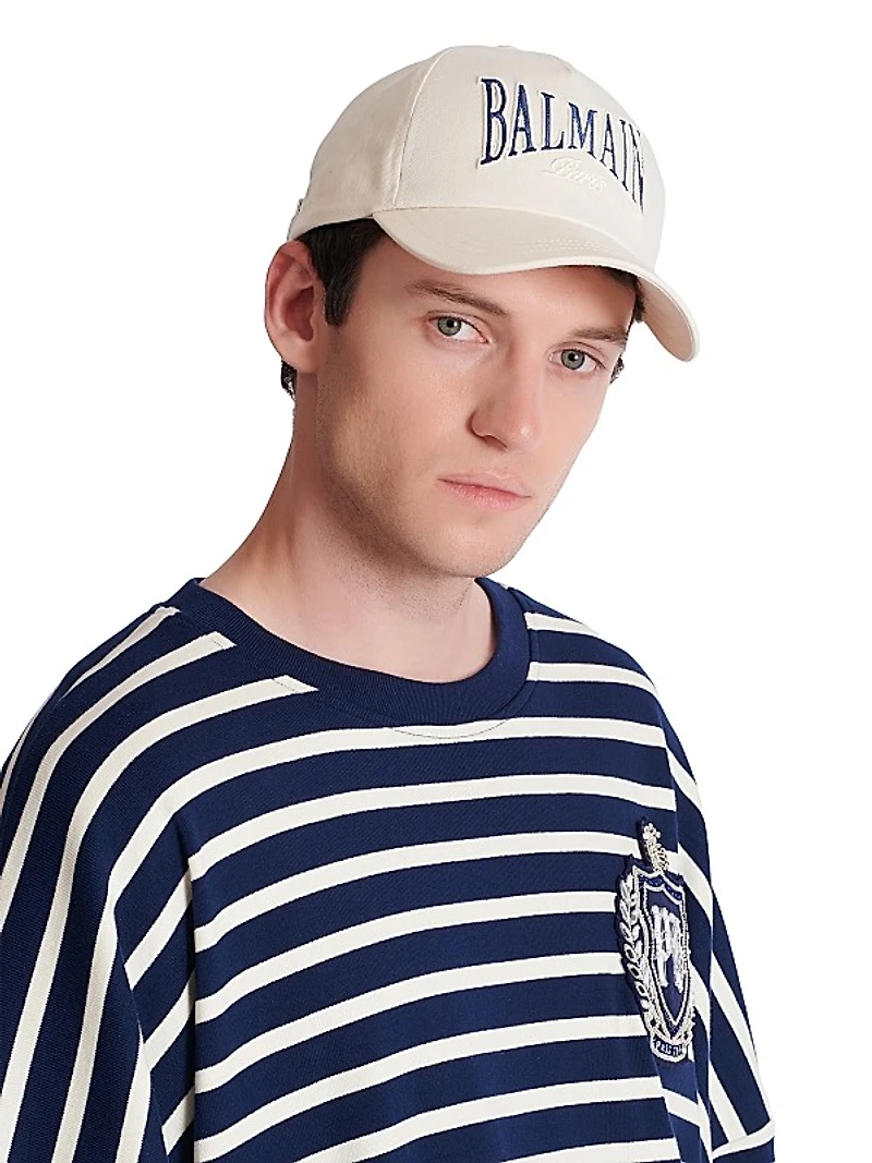 College Emblem Cotton Baseball Cap