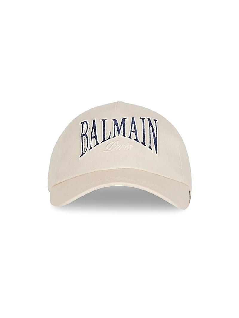 College Emblem Cotton Baseball Cap