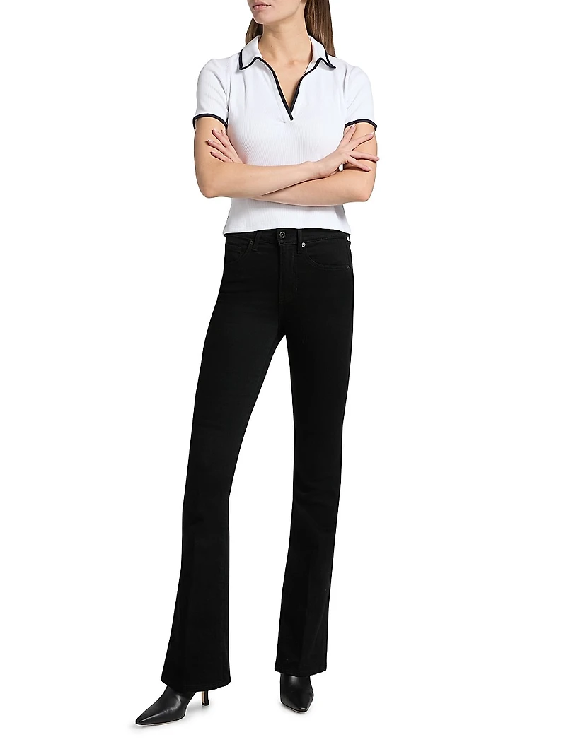 Beverly Slim-Fit High-Rise Flare Jeans