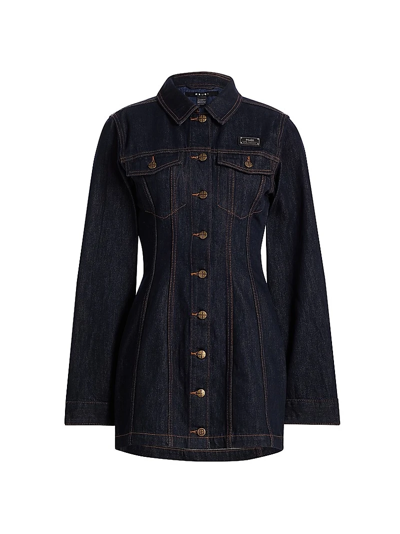 Neo-Nostalgia Contour Denim Minidress