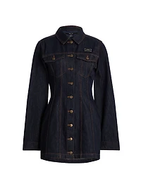 Neo-Nostalgia Contour Denim Minidress