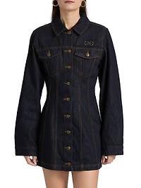 Neo-Nostalgia Contour Denim Minidress