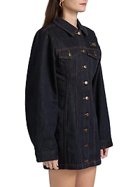 Neo-Nostalgia Contour Denim Minidress