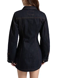 Neo-Nostalgia Contour Denim Minidress