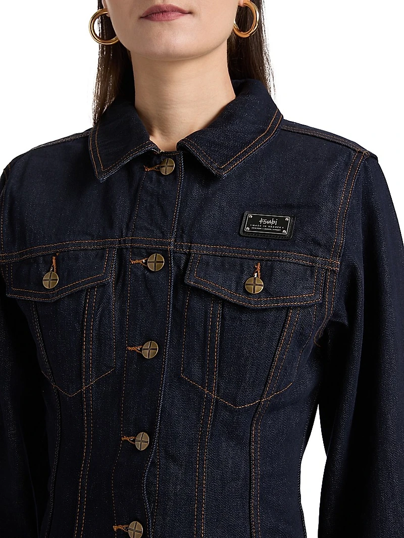 Neo-Nostalgia Contour Denim Minidress