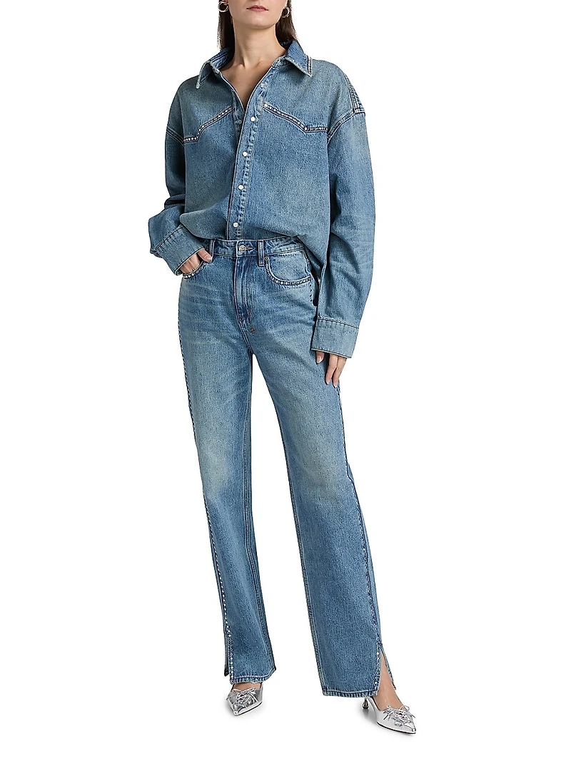 Neo-Nostalgia Playback Texas Studded Jeans