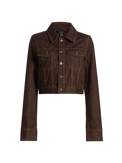 Neo-Nostalgia Slim Saddle Trucker Jacket