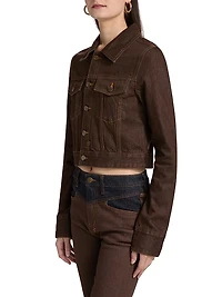 Neo-Nostalgia Slim Saddle Trucker Jacket