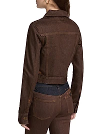 Neo-Nostalgia Slim Saddle Trucker Jacket