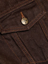 Neo-Nostalgia Slim Saddle Trucker Jacket