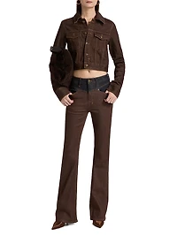 Neo-Nostalgia Slim Saddle Trucker Jacket