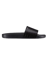 Matted Crocodile Leather Slides