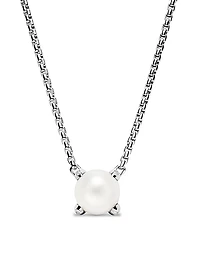 Pearl Classics Necklace in Sterling Silver with Diamonds