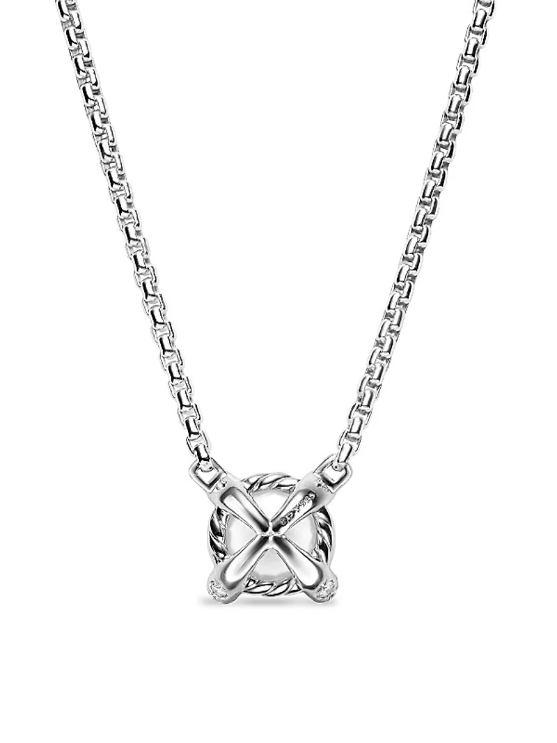 Pearl Classics Necklace in Sterling Silver with Diamonds