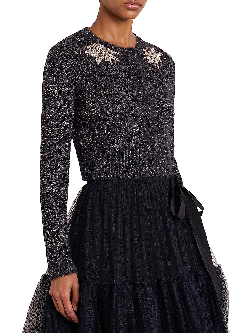 Embellished Crop Cardigan