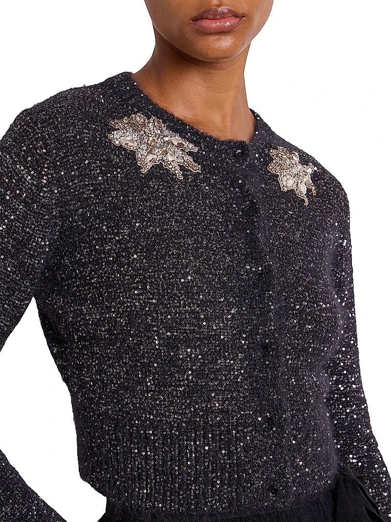 Embellished Crop Cardigan