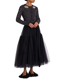 Embellished Crop Cardigan