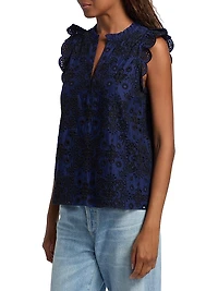 Maris Embroidered Cotton Top