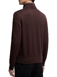 Cardigan Wool and Suede