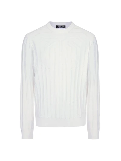 Luxurious Silk and Cotton Blend Crewneck Sweater
