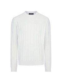 Luxurious Silk and Cotton Blend Crewneck Sweater