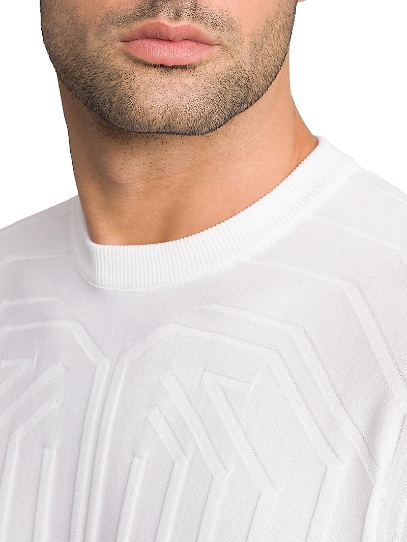 Luxurious Silk and Cotton Blend Crewneck Sweater