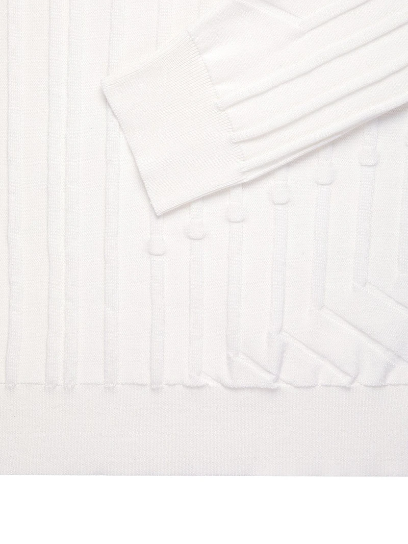 Luxurious Silk and Cotton Blend Crewneck Sweater