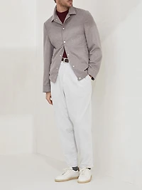 Lightweight Cashmere Flannel Shirt Style Outerwear Jacket