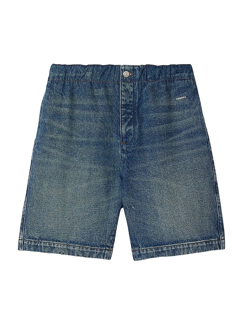 Elasticated Denim Shorts