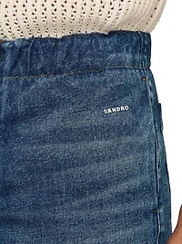 Elasticated Denim Shorts