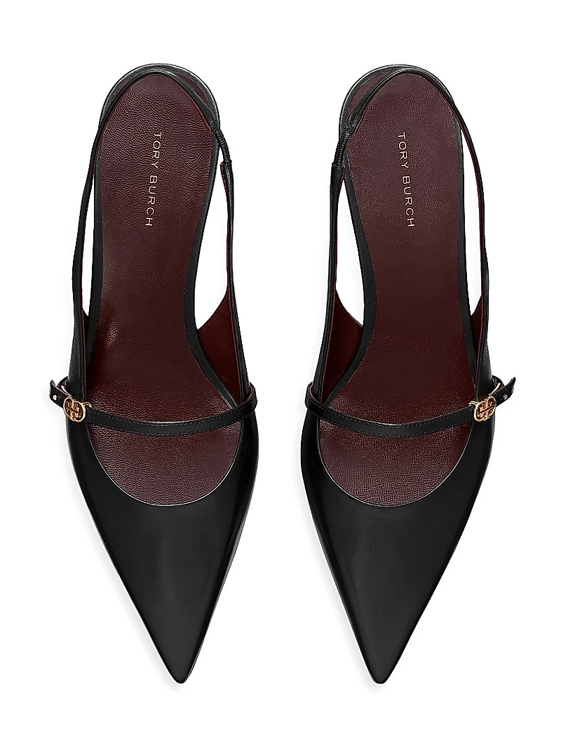 Double T 45MM Leather Buckle Mary Janes