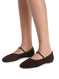 Suede Mary Janes