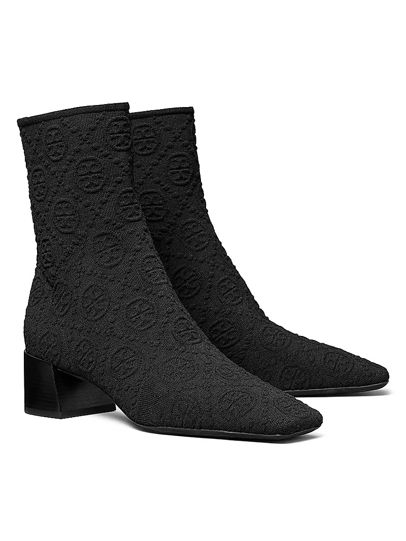 45MM Monogrammed Stretch Ankle Boots