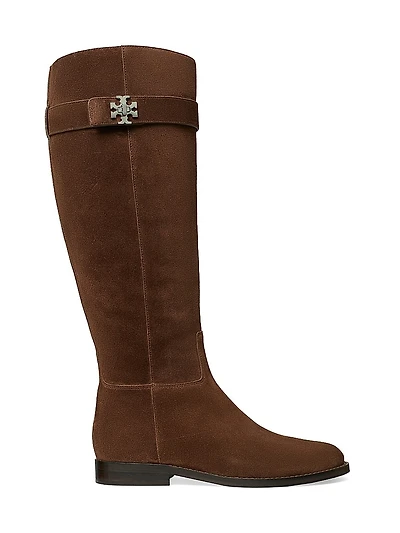 Turnlock Suede Riding Boots