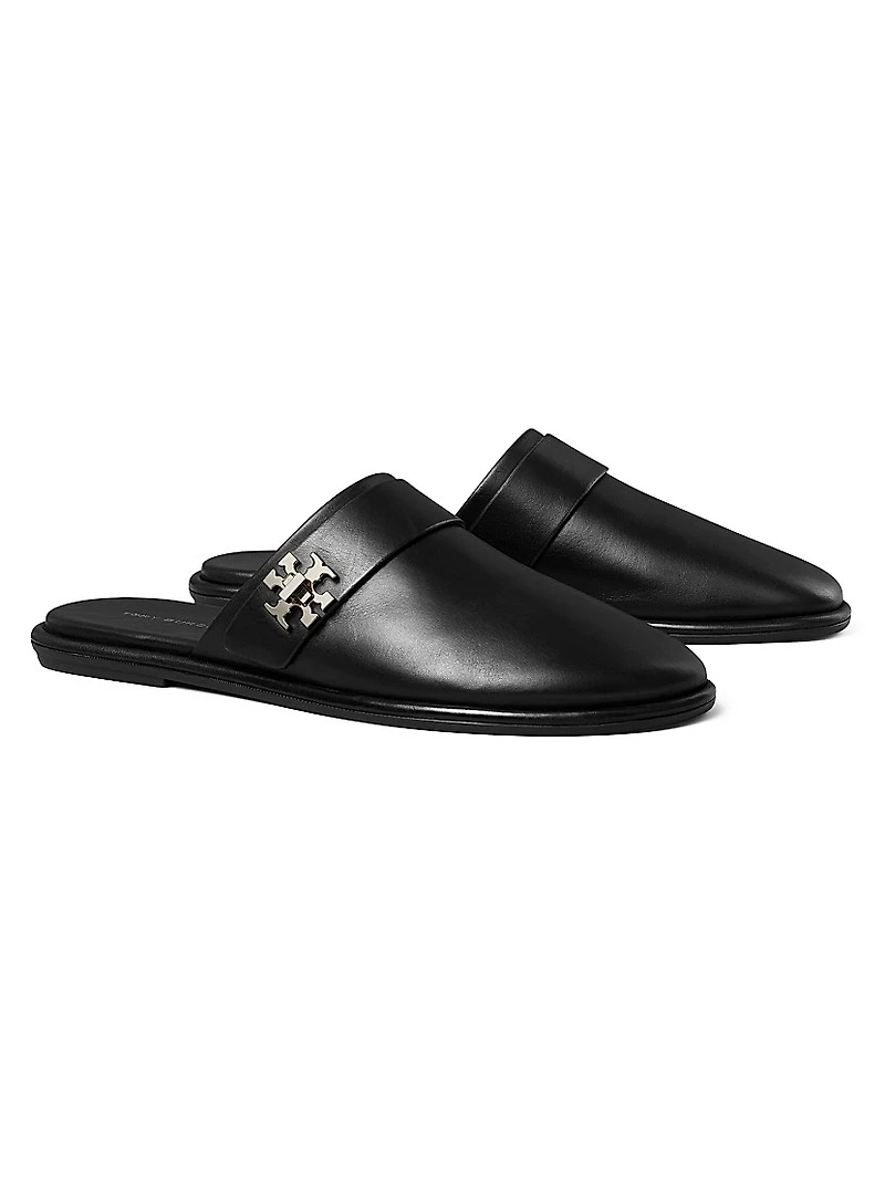 Turnlock Leather Mules