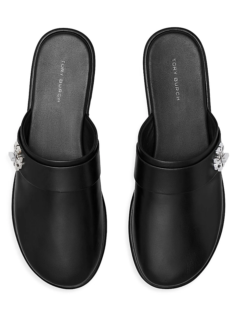 Turnlock Leather Mules