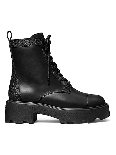 T Monogram 65MM Lug-Sole Ankle Boots