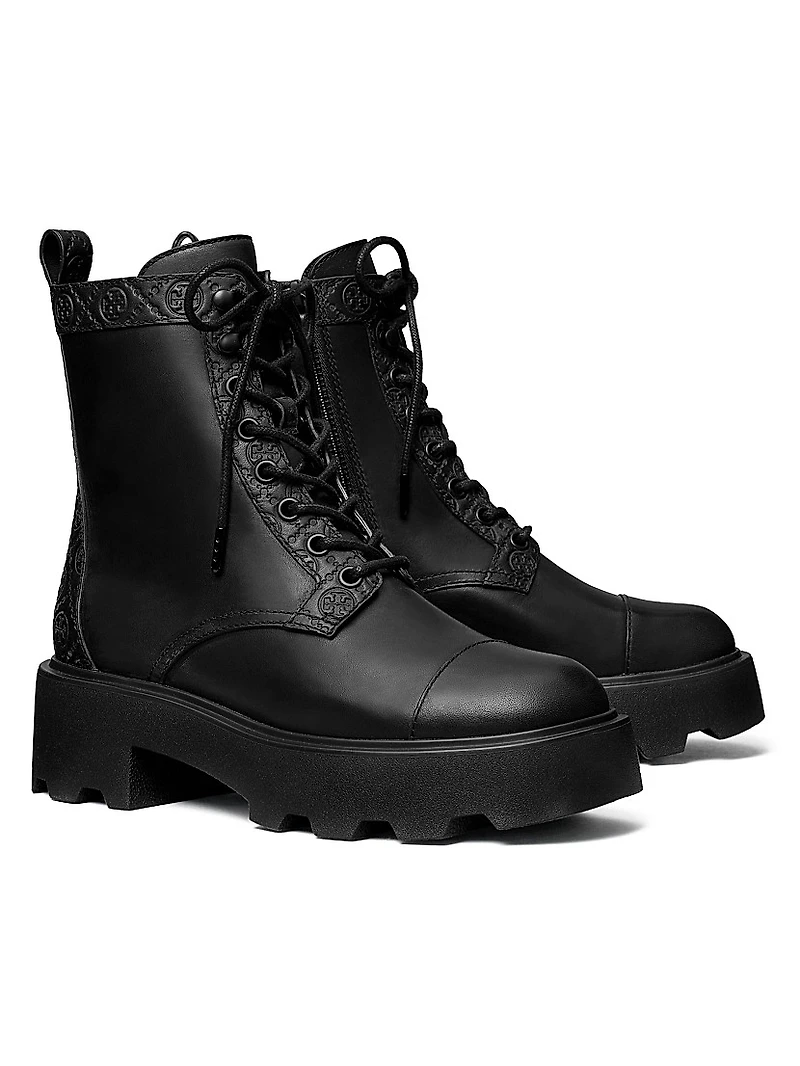 T Monogram 65MM Lug-Sole Ankle Boots